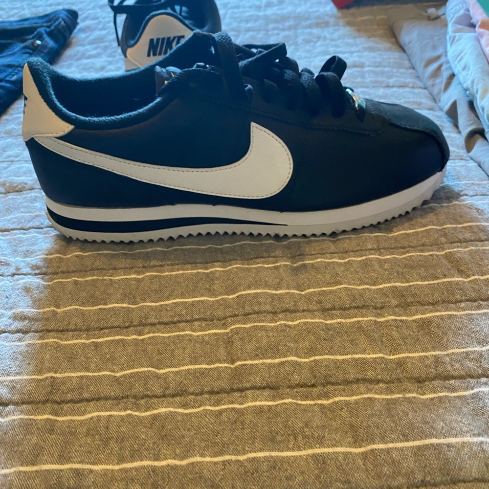 Men’s Nike Cortez black leather